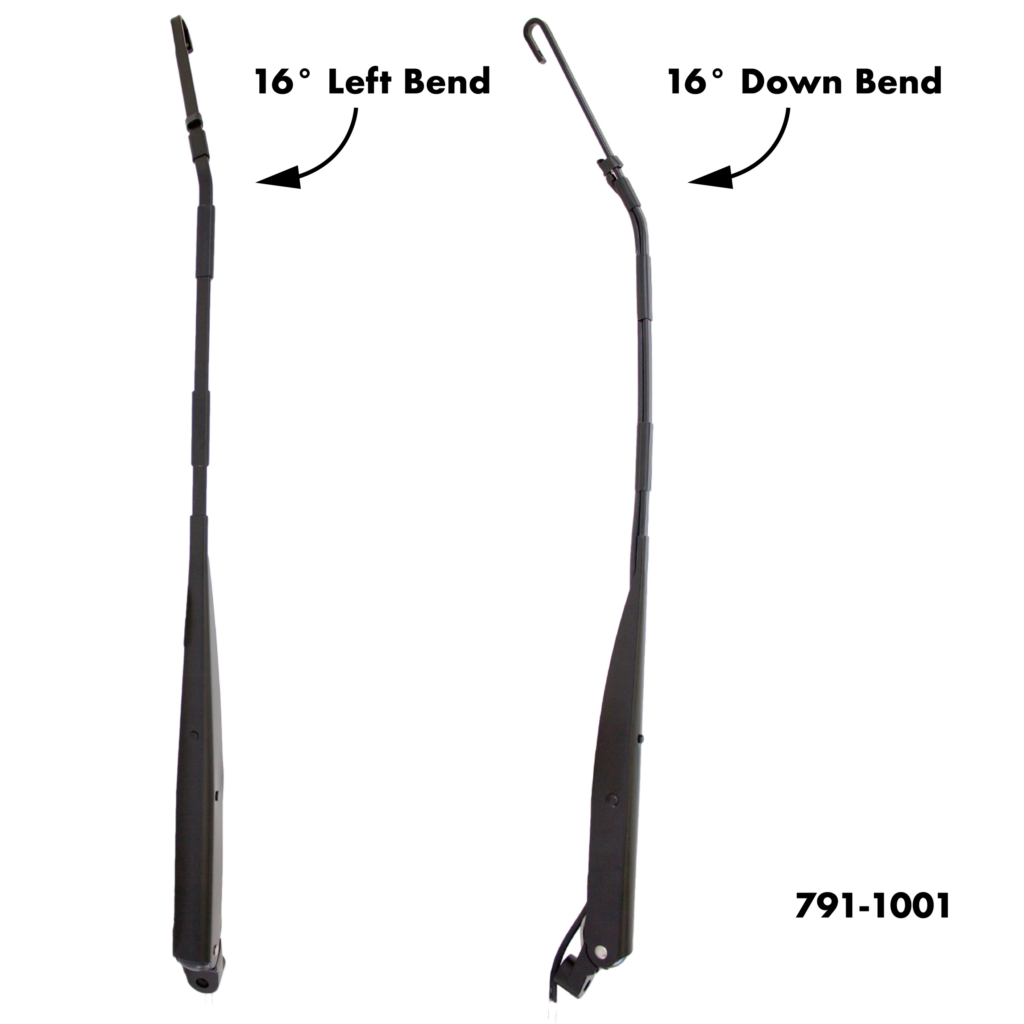 Commercial Duty Radial RV Wiper Arm, Wet, Tapered Knurl Interface AM