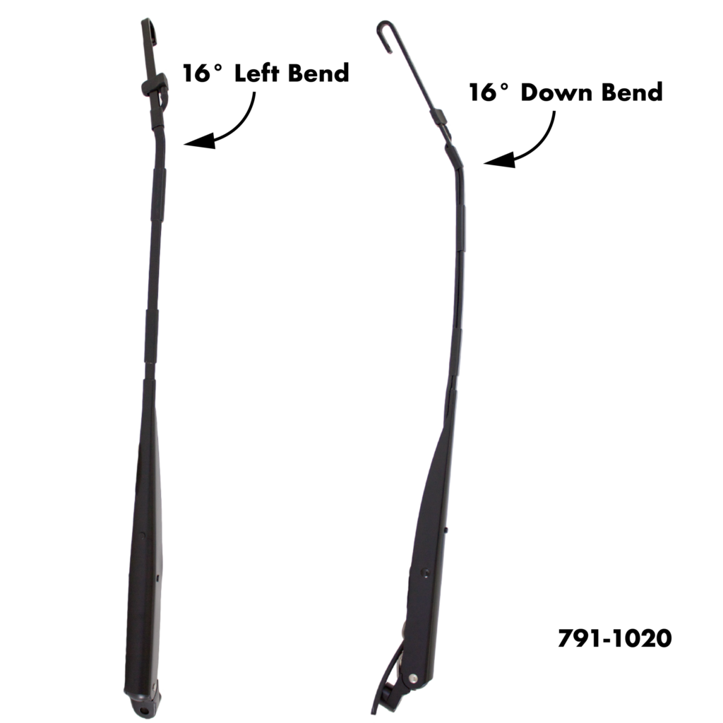 Commercial Duty Radial RV Wiper Arm, Wet, Tapered Knurl Interface AM